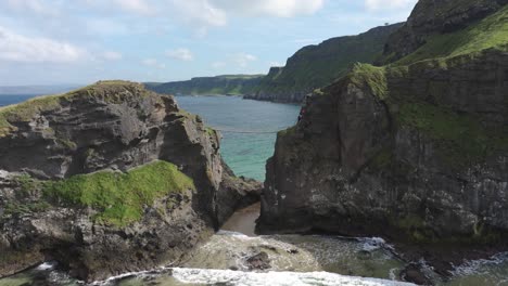 carrick a rede - rope bridge 4k cinematic drone footage17 - northern ireland - uk