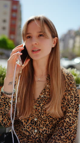 young woman on a phone call