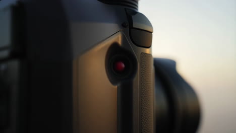 red recording light on a modern camera device