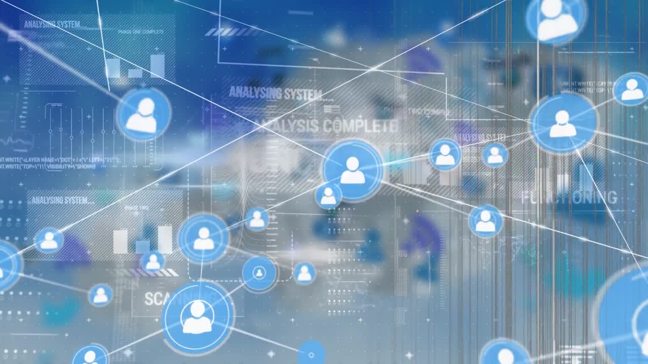 データ処理による接続ネットワークのアニメーション