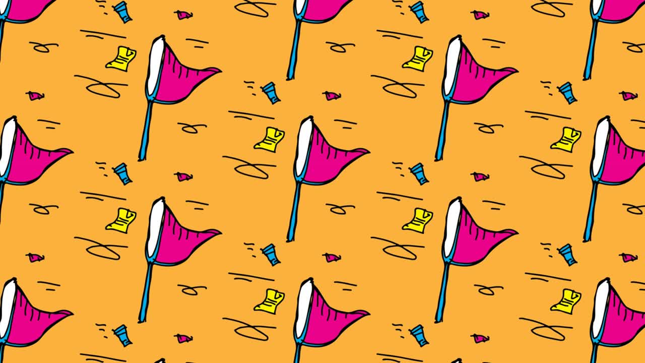 niños dibujando arte pop fondo sin costuras con tema de viento