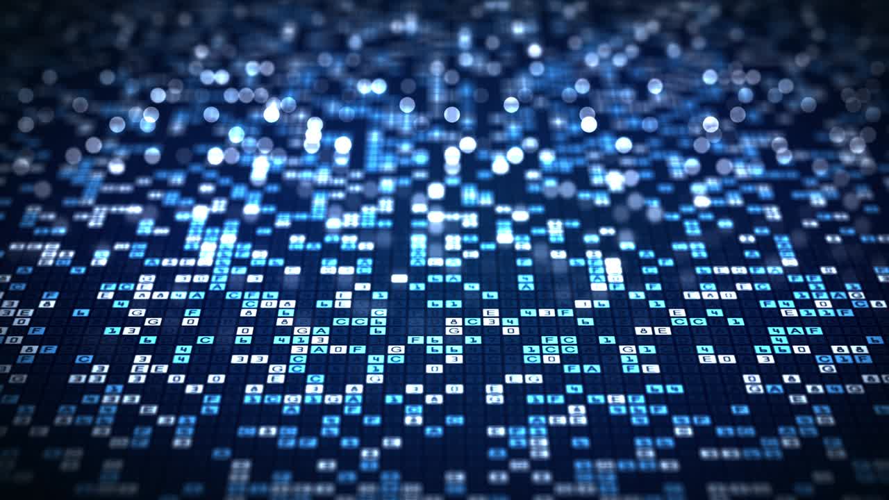 Abstract technology big data digital code futuristic background concept.