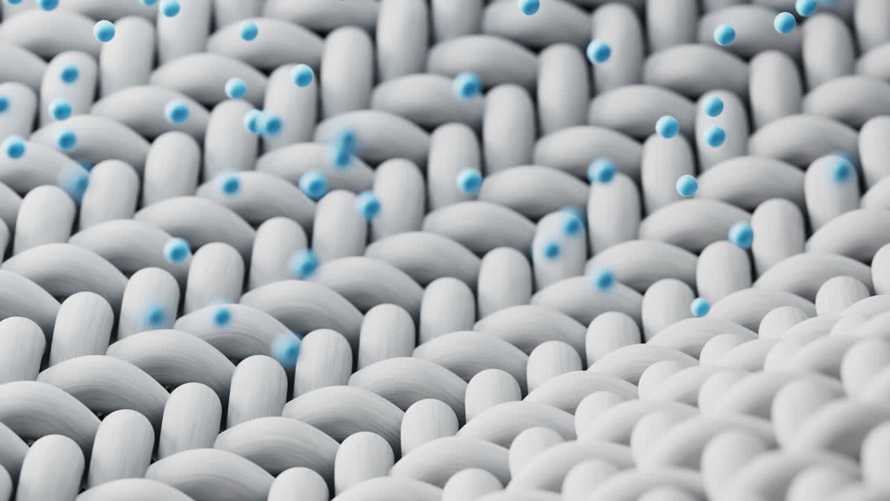 Cleaning the wave cloth with microscopic details, 3d rendering