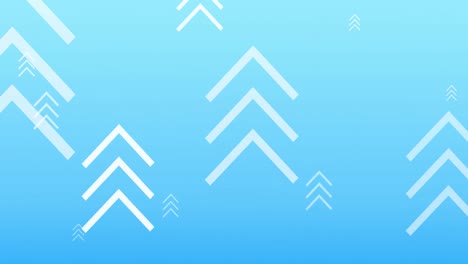 animation of multiple white arrows pointing up on blue background