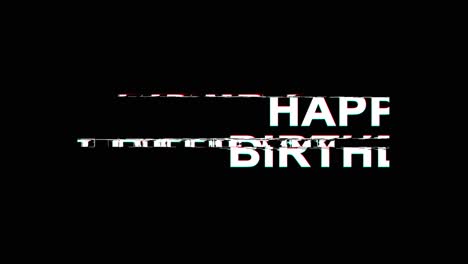 happy birthday text on black background