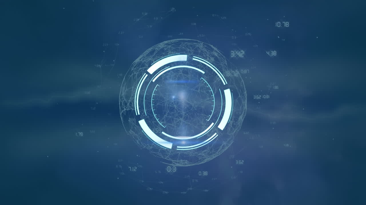 Animation of scope scanning and data processing over network of connections