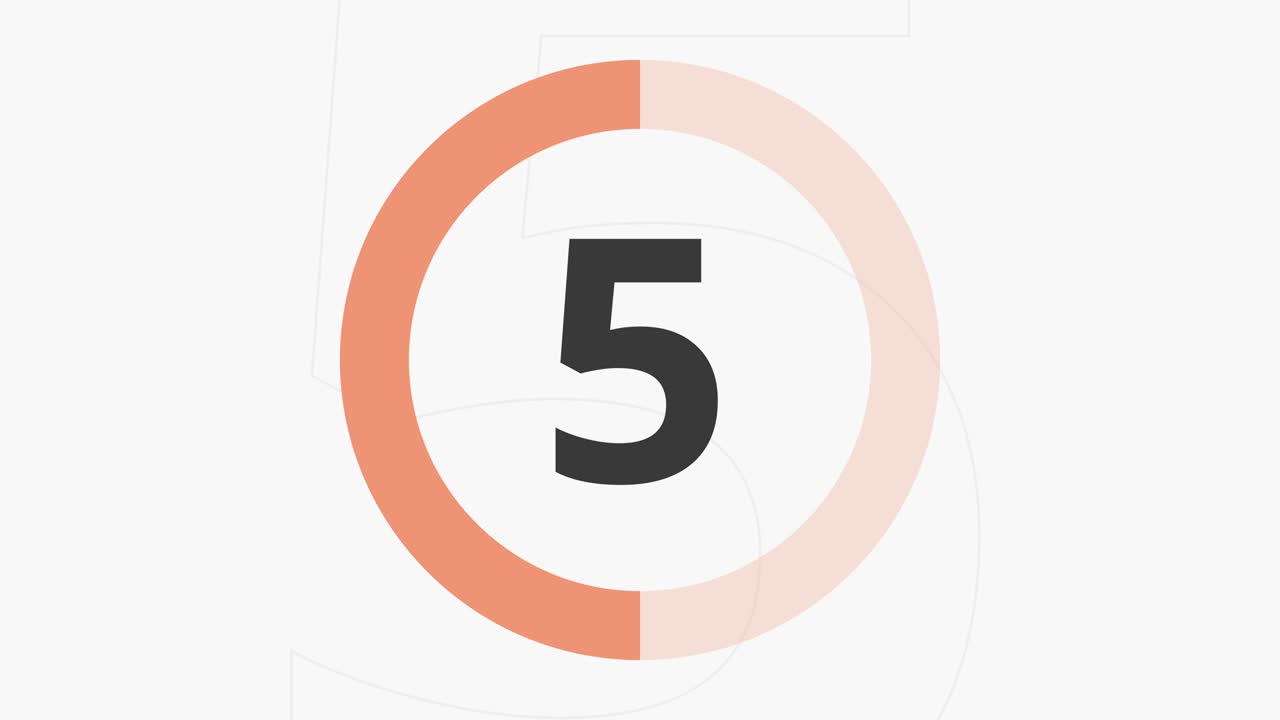 cuenta atrás de 10 segundos naranja