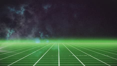 animation of smoke in black and green digital space