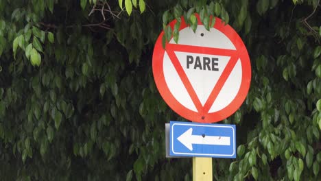 signo stop fraffic cubano con el texto pare
