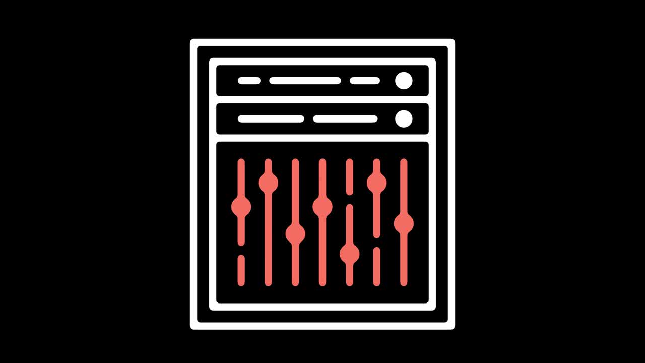 Application Settings Overview Line Icon Animation with Alpha