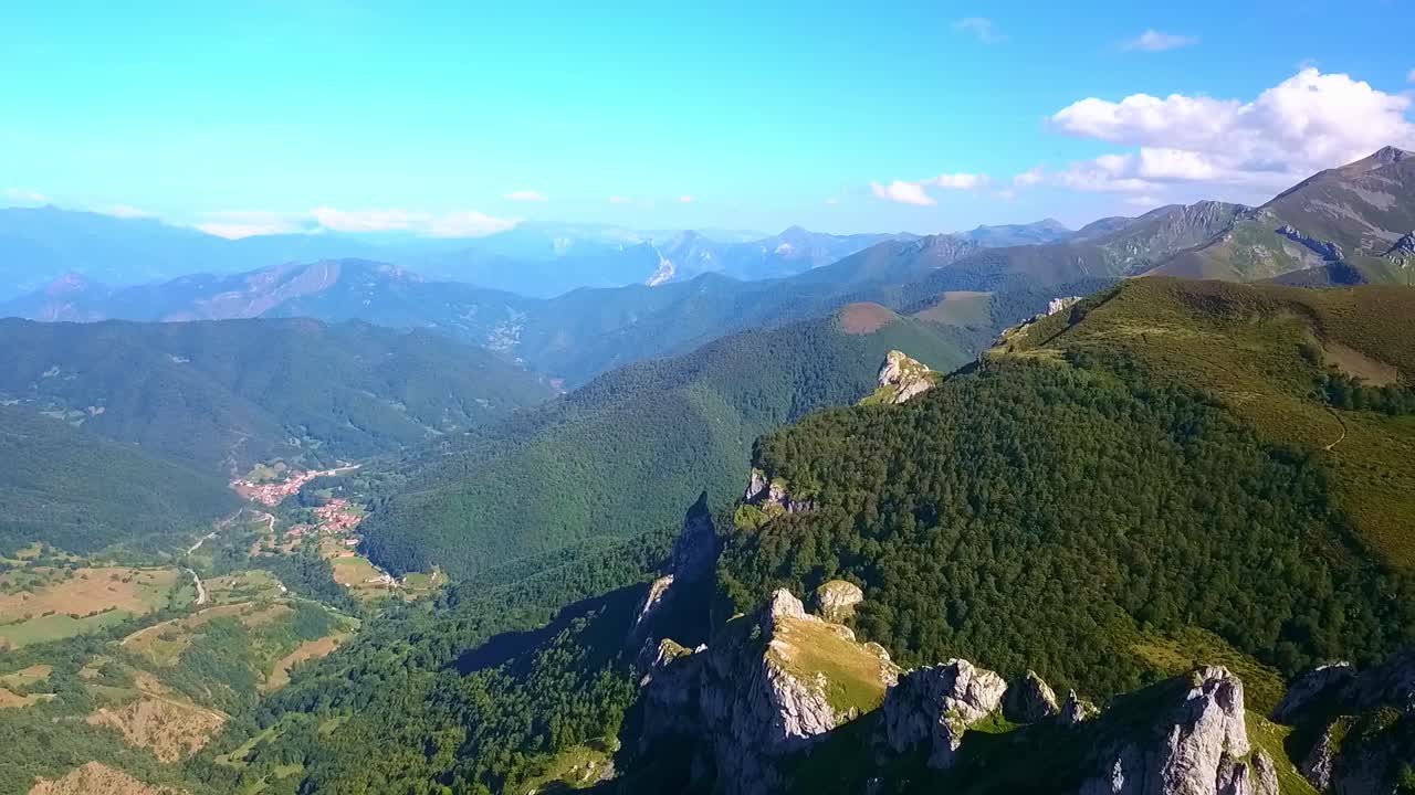 Beauty: Picos de Europa's beauty is unrivaled as the drone explores its peaks and valleys