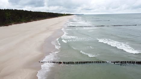 summer beach on peninsula hel in baltic sea, poland, europe