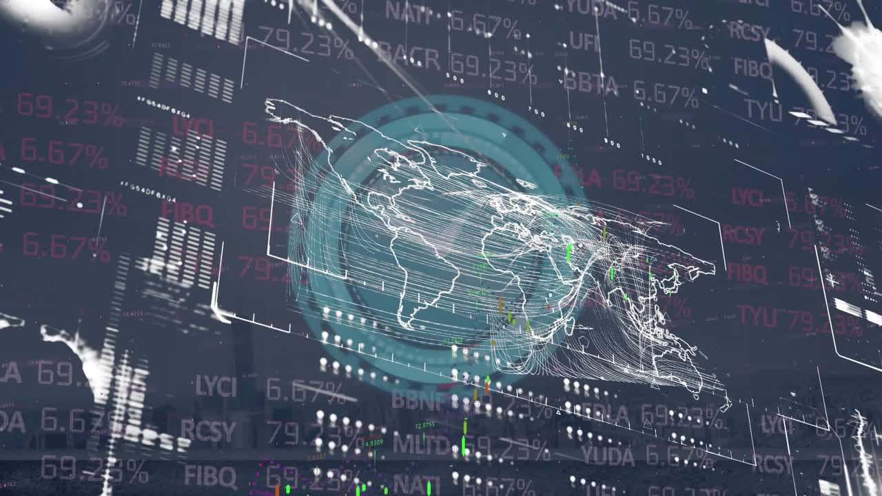 Animation of data processing over clock