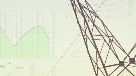 Animation-of-statistics-and-data-processing-over-electricity-pylon-and-landscape