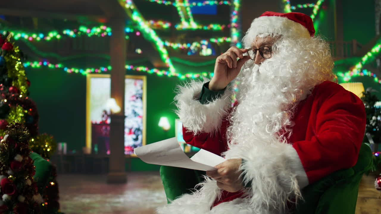 산타가 크리스마스 편지를 읽는 것