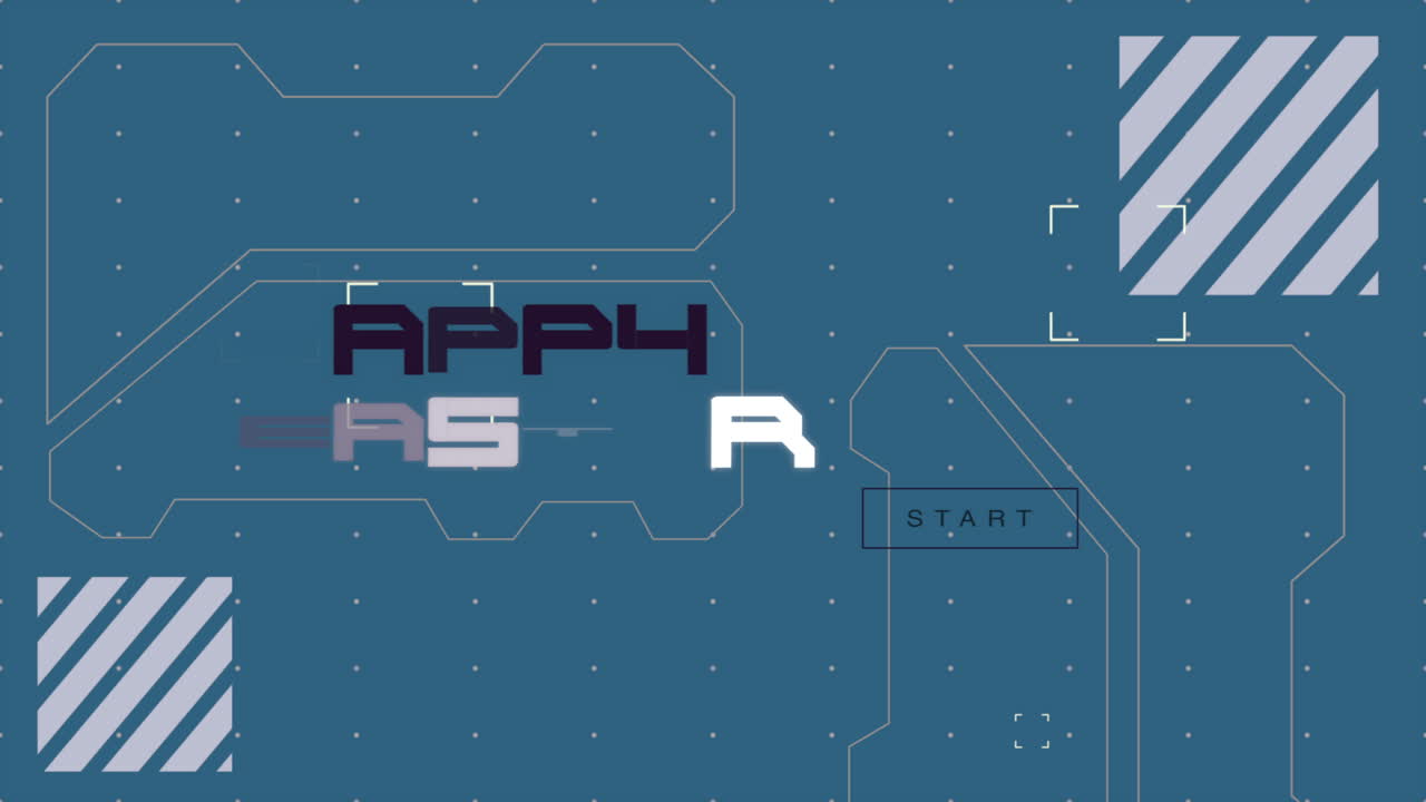 Blueprint-style easter design with Happy Easter inscription