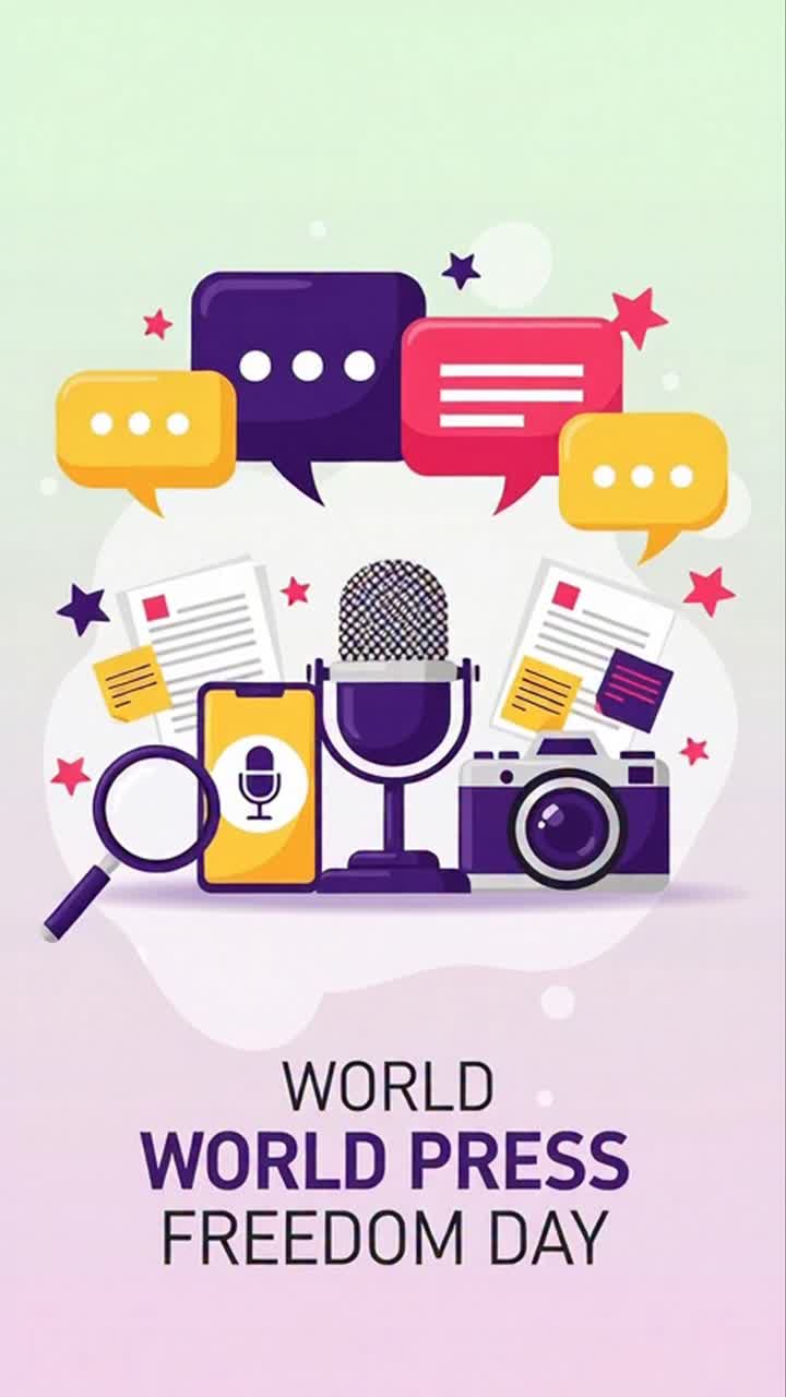 World Press Freedom Day Concept With Journalism Equipment