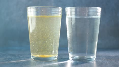 comparison of clean and contaminated water