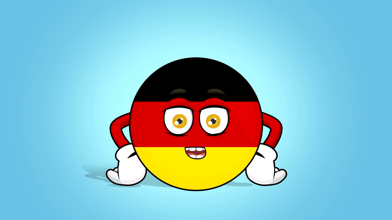 Icona animata bandiera Repubblica Federale di Germania che parla con animazione facciale