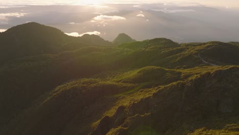 Baru-Volcano-landscape,-sunrise,-Panama