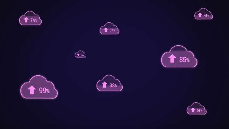Upload progress clouds