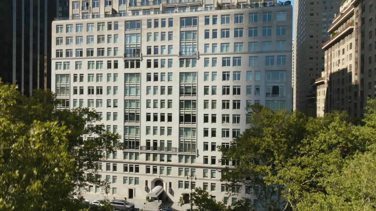 뉴욕, 미국, 이 비는 날 센트럴 파크 중간에서 상승하는 공중 풍경