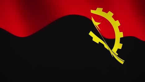 angola waving flag closeup means freedom or government - looping video animation