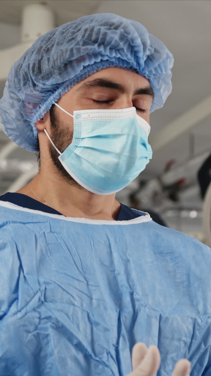 Surgeon in mask ready for surgery