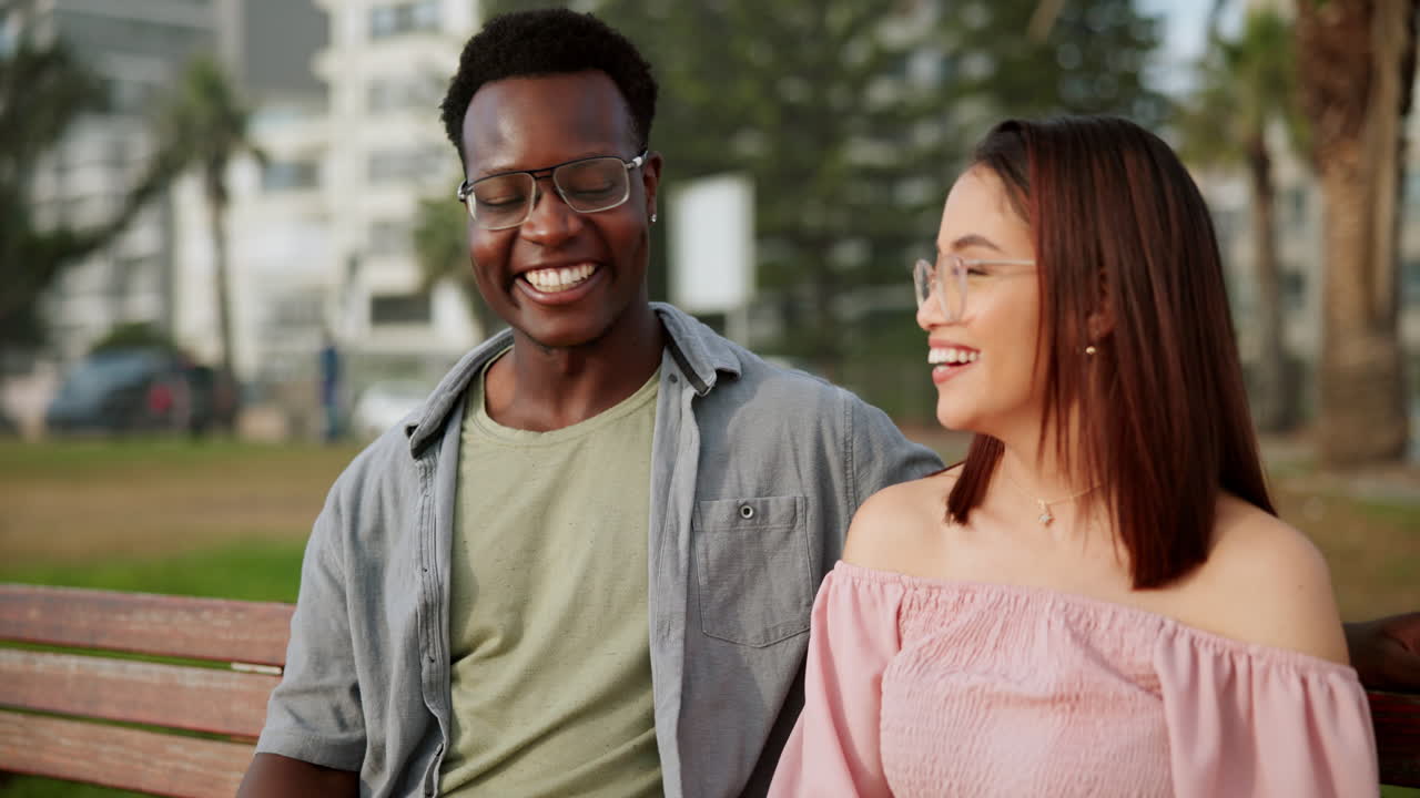 Happy Couple Enjoying Time Together in the Park
