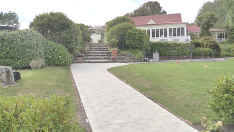 outdoor shot of a garden wedding venue at a vineyard