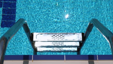 grab bars ladder in the swimming pool