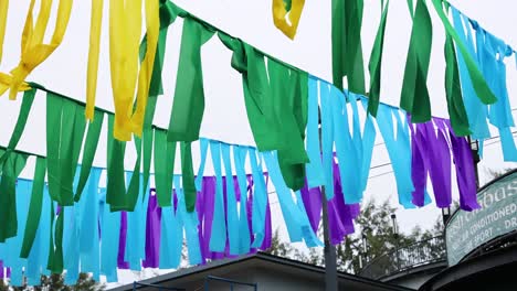 vibrant flags fluttering in the breeze