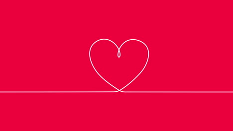 animated closeup romantic red heart on valentines day background