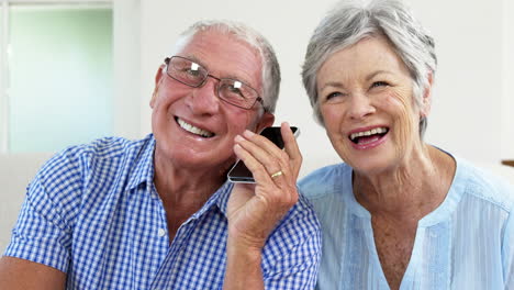 Senior-couple-talking-on-the-phone