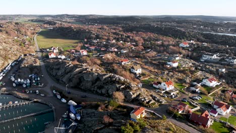 Gotemburgo,-Suecia---Ciudad-Costera-Occidental-Turística,-Aérea