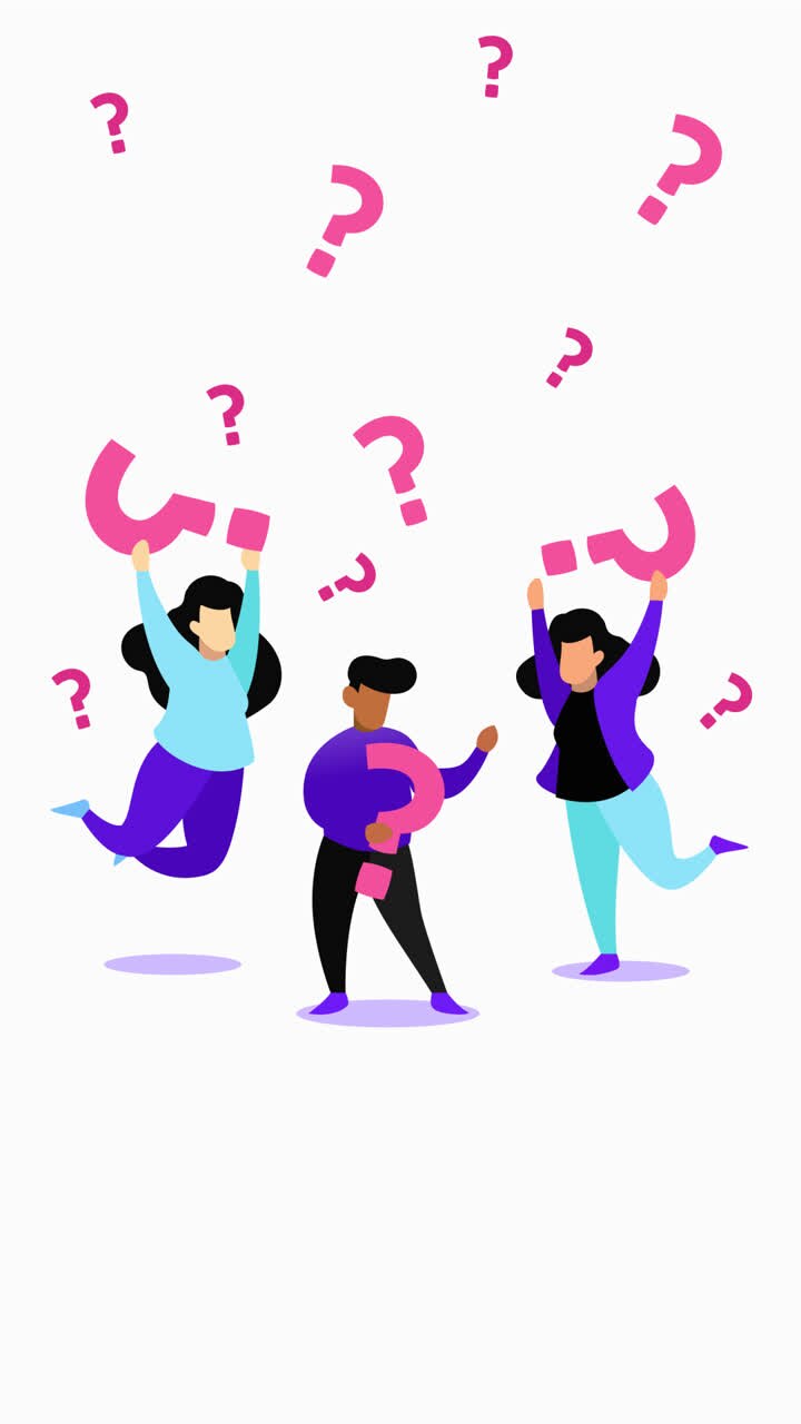 personas con signos de interrogación