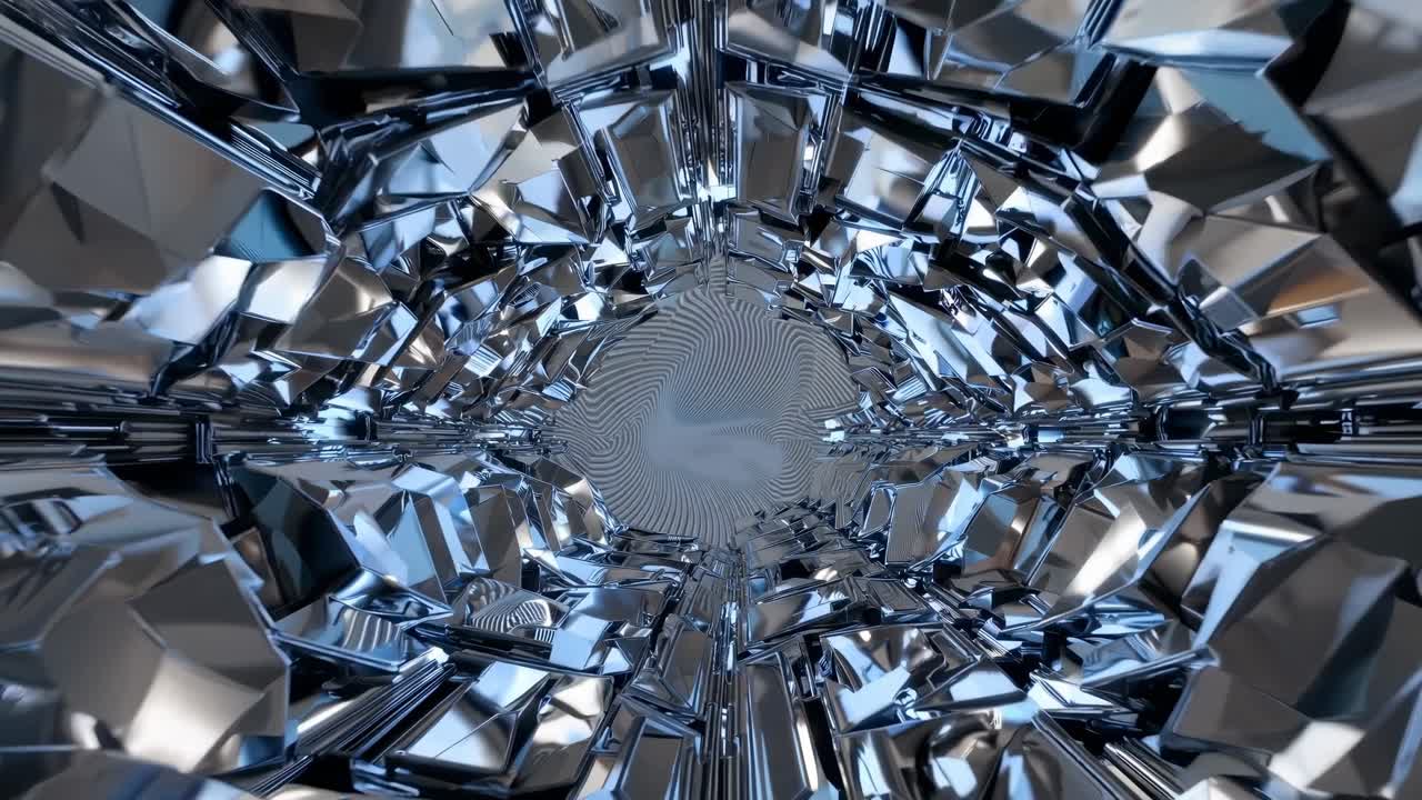 túnel metálico abstracto