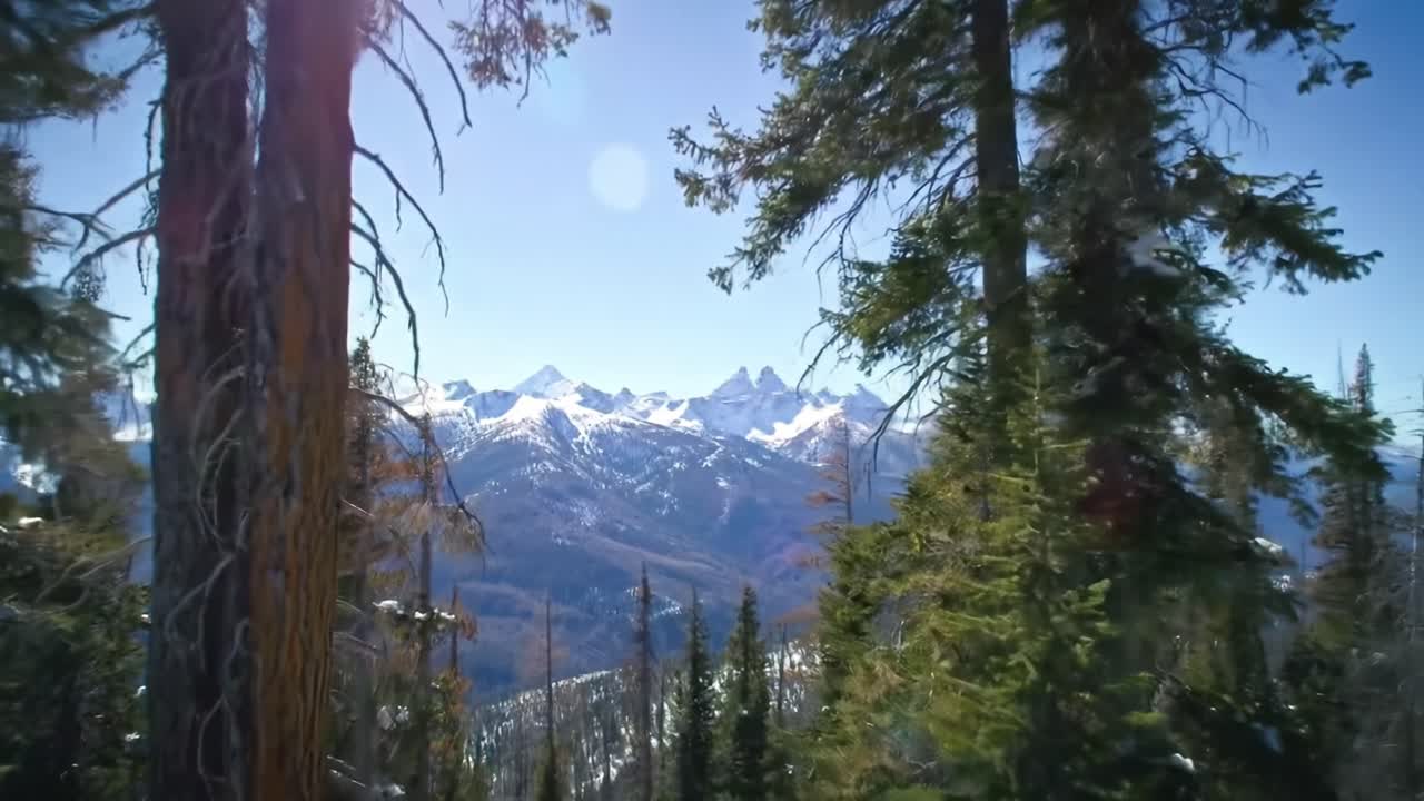 paisaje de montaña de invierno