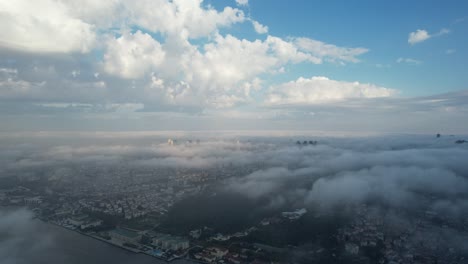 bosphorus in the fog uskudar istanbul