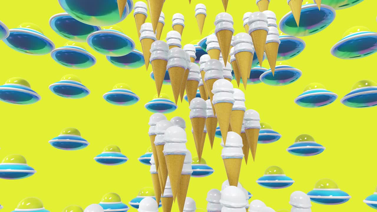 минимальное 3d-искусство. анимированные стильные хипстерские объекты в геометрическом пространстве дизайна. модная цветовая комбинация. петлевое движение, 4k видео.