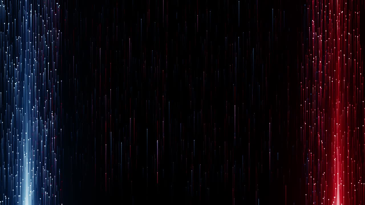 파란색과 빨간색의 입자 게임 트레일러 제목 영화 콘서트 무대 배경 루프