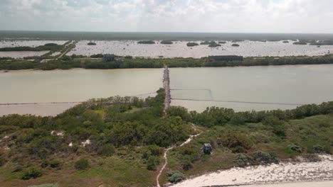 Yucatan-seashore-in-mexico-seen-from-a-drone