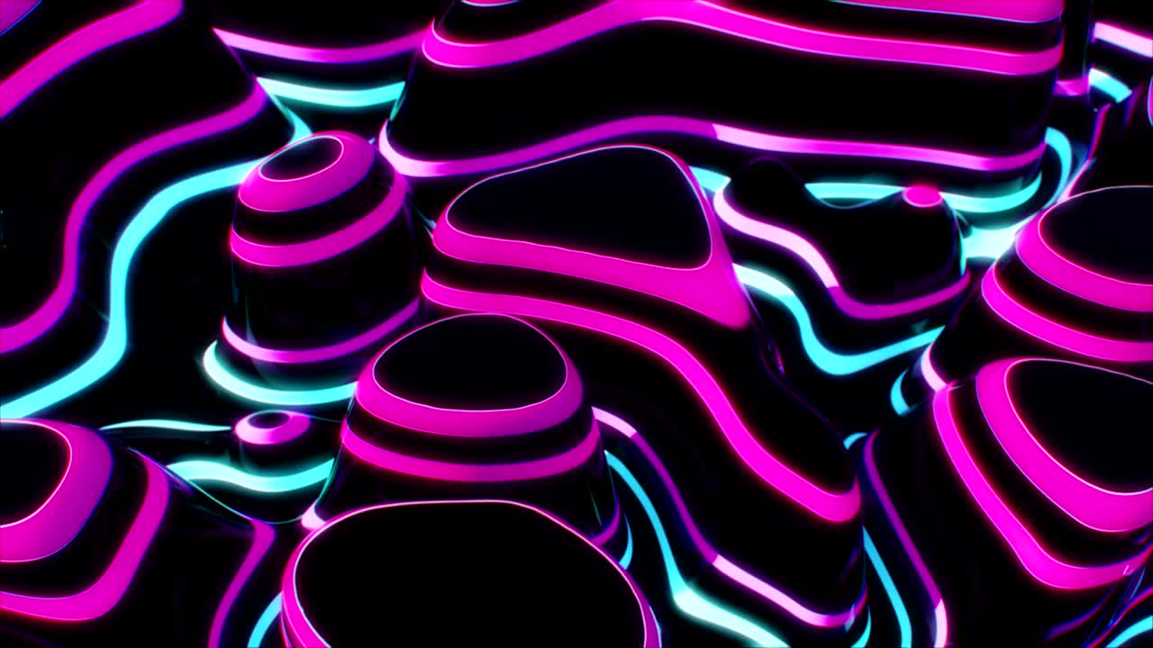 curvas de neón brillantes y abstractas.