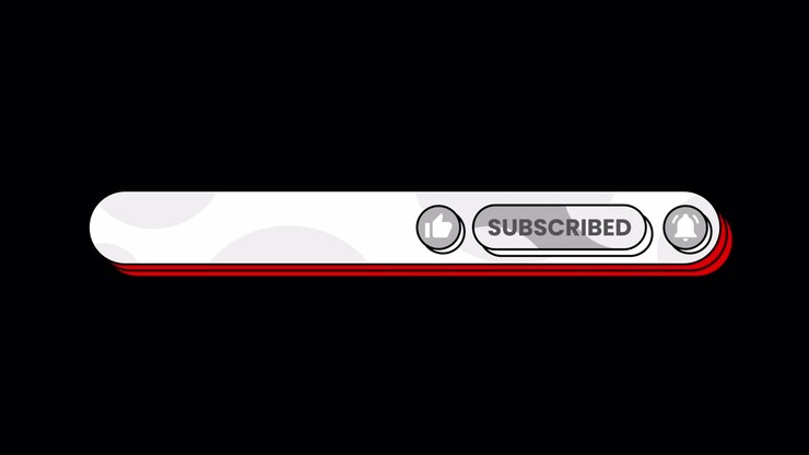 Animated YouTube Subscribe, Like, and Notification Bell Buttons