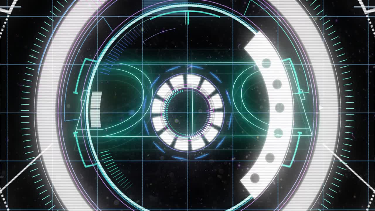 animación digital de formas abstractas coloridas rastros de luz contra un fondo negro