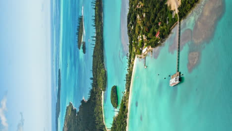 timelapse over tropical kuto bay, ise of pines