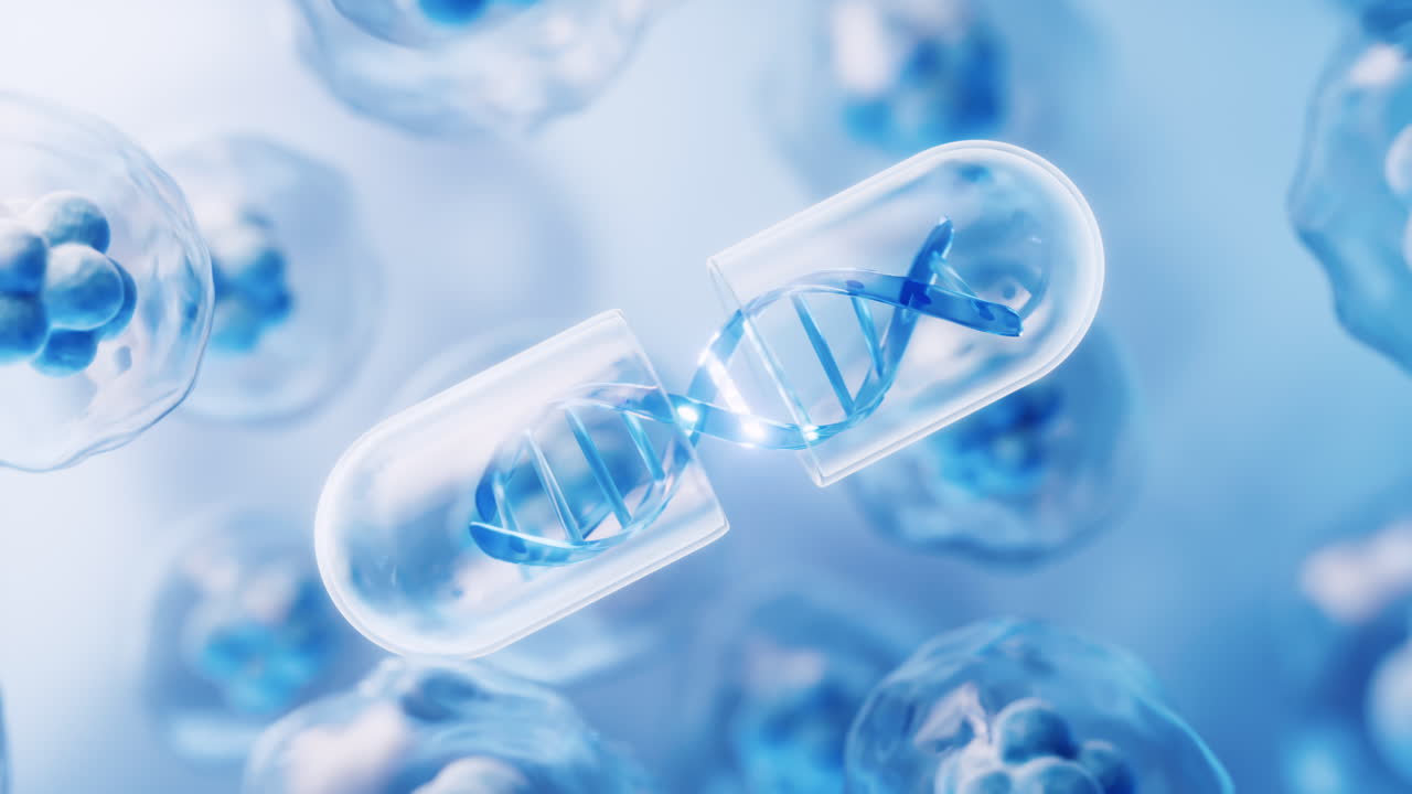 의료용 과 투명 세포, 3d 렌더링