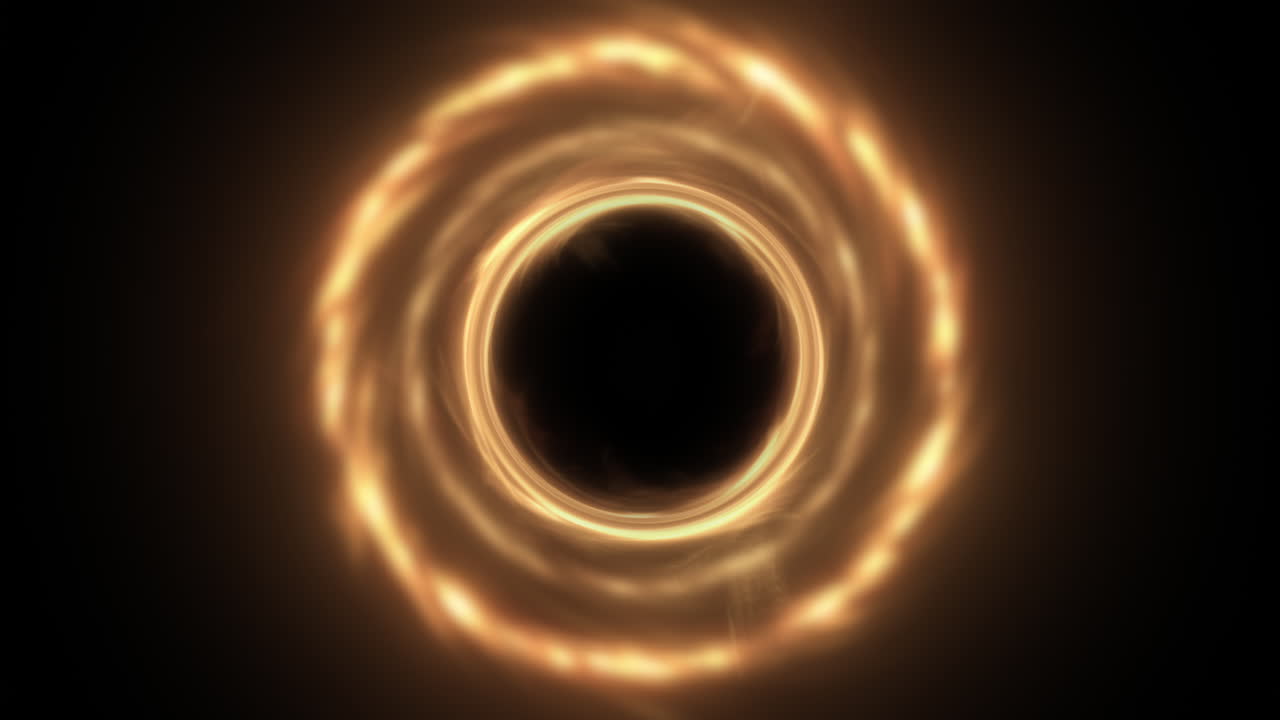Fast Rotating Abstract Black Hole with Accretion Disk of Gas Dust Plasma Particles Orbiting Rapidly Around Event Horizon with Extreme Gravity in Deep Space 4K