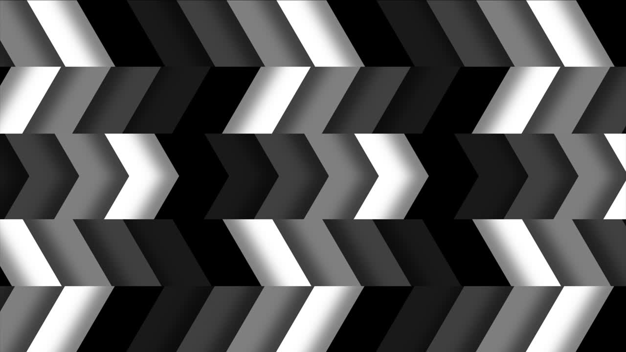 bucle de patrón de azulejos de chevrón horizontal monocromático