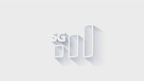 5g network icon isolated on white background. accounting symbol. business, education and finance. 4k video motion graphic animation